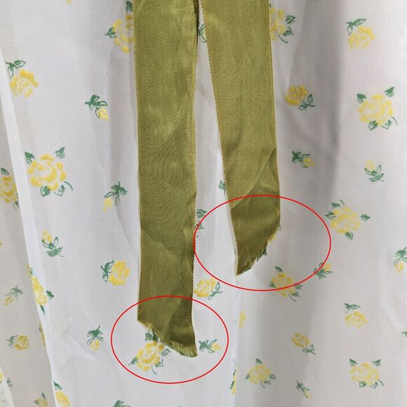 Vintage 70s Montgomery Ward Dress Prairie Gown Floral Velvet Cottage Southern 4 - Picture 8 of 16